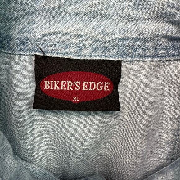 Y2K Vintage Biker Rally 2007 Sleeveless Button Front Shirt - Picture 6 of 7